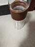 创建（Crthl）创健玻璃杯 双层创意车载便携男女士泡茶杯玻璃 茶水分离水杯子 木纹咖 实拍图