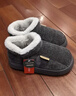 奥康（Aokang）抗菌棉鞋男士冬季加绒保暖居家用防滑防臭中老年包跟棉拖鞋外穿女 实拍图