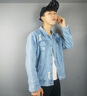 雅鹿牛仔外套男秋季男装破洞牛仔上衣时尚潮流夹克褂子春秋款工装外套 J601浅蓝色 XL (推荐130-140斤) 实拍图
