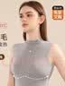 猫人新款德绒发热绵羊毛女士保暖背心女半高领带胸垫打底内衣浅灰XL 实拍图
