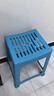 茶花 塑料凳子 家用条纹板凳 高方凳子46.6cm 蓝色 1只装 实拍图