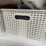 名创优品（MINISO）格纹仿藤编收纳筐 桌面收纳盒宿舍大号2个装 实拍图