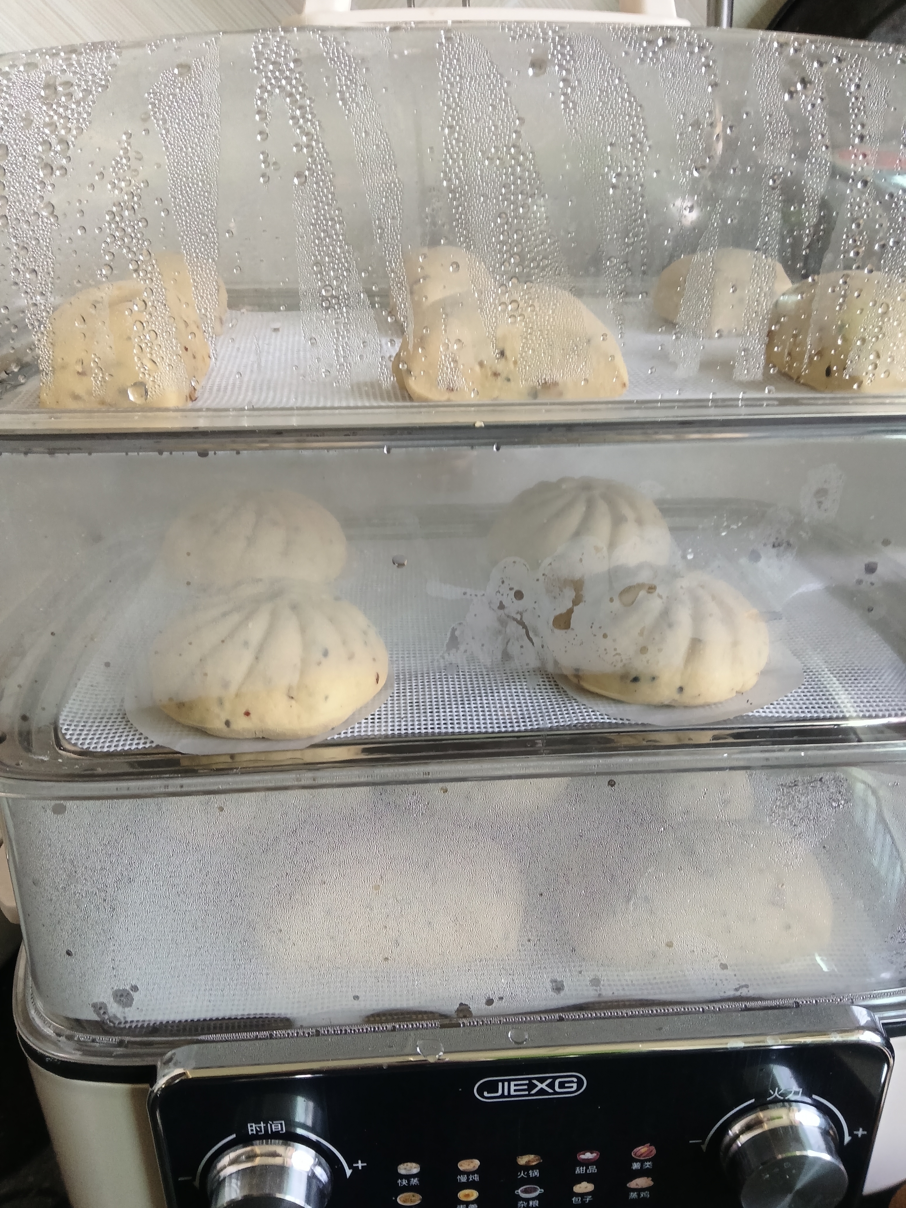 JIEXG电蒸锅蒸煮一体多功能锅家用电火锅蒸汽锅不锈钢炖锅炖蒸蟹器大容量多层蒸箱 旋钮顶配款【三层+预约+蒸煮一体】 实拍图