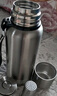 恩尔美（nRMEi）保温保冷杯大容量男士男款316不锈钢茶水分离便携焖泡茶水壶杯子 钢本色1000ml【按压内盖+杯套】 实拍图