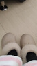 朴西冬季复古博肯防水可拆洗女士棉拖鞋可外穿保暖 浅沙色 36-37 实拍图