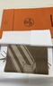 爱马仕（HERMES）26年新款TeteEquestre双色图案设计羊绒马年围巾男女同款38节送礼 灰褐色H393398T 01 25*170cm 实拍图