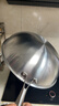 304不锈钢炒锅0涂层不粘锅燃气灶电磁炉炒锅 【特厚五层钢】304不锈钢炒锅-无盖 36cm 实拍图