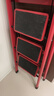 忆琳居梯子家用安全人字梯折叠梯伸缩多功能楼梯便捷扶梯加厚红色四步 实拍图