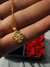 中国黄金（CHINA GOLD）黄金项链女足金四叶草吊坠结婚情人节送女友老婆妈妈生日礼物 足金吊坠+S925链+礼盒【约0.55-0.6】 实拍图
