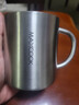 美厨（MAXCOOK）水杯304不锈钢 带盖泡茶杯双层马克杯带把手儿童学生办公室杯子 304不锈钢300ml(带盖) MCB649 实拍图