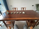 赣津胡桃木茶桌椅组合客厅实木大板茶桌茶台一体桌家用原木整板泡茶台 1.8米茶桌+1中元椅+4皇冠椅+边柜 实拍图