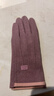 秋冬季手套女加绒加厚户外骑行电车开车防风防寒触屏冬天保暖手套 【女士三线】-紫色 均码 实拍图