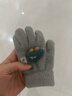 爱宝适婴儿手套冬季1-3岁宝宝全指保暖针织儿童五指手套 灰汽车T056 实拍图