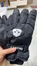 目丸滑雪手套男女士冬季可爱卡通保暖触屏户外骑行防风寒防水加绒加厚 黑色小狗 实拍图