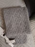 帕罗（PALUOPO）【新年礼】秋冬加厚围巾女100%山羊绒斜纹移针提花围脖保暖御寒 浅灰 66*12 实拍图