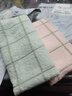 无印良品毛巾7A抗菌A类快速吸水洗脸面巾纯棉非纯棉珊瑚绒洗脸巾 经典格子款【粉+蓝】 2条 实拍图