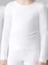 艾舞戈儿童肉色打底衣舞蹈服秋冬隐形内衣女童练功服日常演出内搭白色L 实拍图
