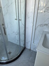 箭牌（ARROW）淋浴房玻璃隔断干湿分离浴屏浴室家用弧扇形不锈钢卫生间玻璃隔断 900*900  极简【加厚1.0不锈钢】 实拍图