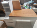 松柏客实木伸缩书桌书架一体桌子电脑桌卧室家用学生学习桌书房写字桌 茉莉白配胡桃色1.0米 左柜【包送装】 实拍图