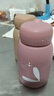 【京东物流送货上门】萌萌兔卡通水杯女牛奶玻璃杯创意便携杯子 粉色+咖色 330ml 2只 实拍图