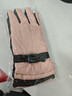 冬季新款男士保暖手套户外滑雪摩托车电动车骑行手套骑车加绒加厚 【防风加绒简约女款】--粉色 均码1双【适用于掌围19-24cm】 实拍图