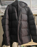 雪中飞羽绒服男冬季高冲绒加厚连帽防寒服潮流简约纯色百搭保暖羽绒外套 黑色 L (175) 实拍图