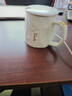 几物森林 陶瓷马克杯带盖大容量咖啡杯情侣杯牛奶杯早餐水杯男女茶杯白色 实拍图