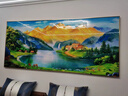 良木客厅装饰画山水沙发背景墙西墙挂画大气招财办公室风水靠山图壁画 B-背靠金山 120*50cm【适合1.5米左右沙发】 华贵金框-正版晶瓷画 实拍图