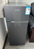 HYUNDAI（韩国现代）小冰箱迷你小型家用冷藏冷冻宿舍出租房办公室双开门二门电冰箱节能省电 100L灰【租房神器+行业热卖】 实拍图