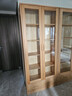 良工实木书柜带门北欧日式落地书架满墙置物架橡木原木书橱学生书房 原木色双门1米（高2000mm） 实拍图