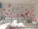 欧妮姿生日场景布置女孩生日气球道具氛围布置场景派对装饰快乐银色星月 实拍图