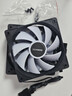 先马（SAMA）游戏风暴12CM无光 机箱散热风扇 黑框白叶/小3Pin+大D(4Pin)双接口/9扇叶/5V低电压启动/高效散热 实拍图