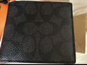 蔻驰（COACH）【品牌直供】男士短款折叠钱包卡包灰黑色拼色CY394新年礼物 实拍图