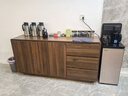 康诗苑【首发爆款】实木餐边柜靠墙一体圆角茶水柜中古风置物柜子储物柜 胡桃色三抽双门【160*40*80】 实拍图