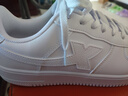 特步情侣男女板鞋小白鞋空军一号冬季革面保暖运动板鞋休闲鞋 实拍图