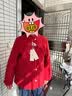 俞兆林中老年女装骐骥红毛呢大衣妈妈装秋冬毛呢外套年人衣服 Y243U2003 实拍图