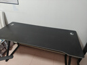 甄严选电脑桌台式电竞桌椅套装组合桌子办公家用桌学习桌书房书桌写字桌 【电竞桌椅套装】黑碳纤维面140*60CM 实拍图