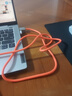 艾胜者180°旋转弯直头数据线Type-C超级快充线120W适用华为小米VIVO荣耀OPPO充电线手机加粗tpc线6A闪充 炫酷发光旋转【赤橙】120W扁圆口 1.5米 实拍图