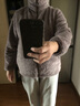 优衣库女装男装长绒摇粒绒拉链茄克/长袖外套夹克冬新款479611 36 褐色 XL 实拍图