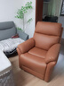 左右沙发功能皮感科技布单人沙发单椅DZY6010 暮光橙31055 实拍图