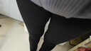 伊莎朵裤子女小脚裤女胖mm大码紧身裤秋冬款打底裤外穿九分加绒铅笔裤女 黑色长裤不加绒款 L (100-115斤) 实拍图