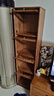 香木语实木窄书柜落地抽拉柜收纳书架带玻璃门立柜书桌边柜格子柜夹缝柜 实拍图