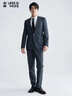 利郎【双弹西服】西装男青年商务透气舒适西服套装深蓝180 实拍图