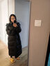 鸭鸭（YAYA）佟丽娅同款长款羽绒服女加厚长过膝东北加厚潮ins韩版宽松外套HY 黑色 S 实拍图