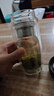 希乐玻璃杯双层玻璃水杯高颜值男士商务办公茶水分离杯便携泡茶杯子 实拍图