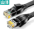 山泽 六类网线 CAT6类千兆纯铜扁平网线 电脑宽带家用监控网络连接成品跳线 黑色2米HBP602 实拍图