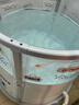 iuu婴儿游泳桶免安装 儿童洗澡桶 可折叠泡澡桶家用新生儿游泳池浴桶 【免安装-透明】超大号+礼包 母婴级面料，耐磨稳固防变形 实拍图