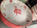 祥云福气简约碗碟套装家用陶瓷餐具米饭碗面碗菜盘碗盘套装 祥云纳福8碗【5英寸】 实拍图