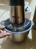 小熊（Bear）绞肉机家用 辅食机婴儿绞馅机碎肉机料理机饺子肉馅搅拌机打蒜器电动搅肉机约2L钢碗双刀QSJ-S03B5 实拍图