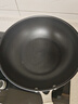 三禾微纳无涂层不粘炒锅不锈钢炒菜锅无油烟含钛锅具32cm雾月白配钢铲 实拍图